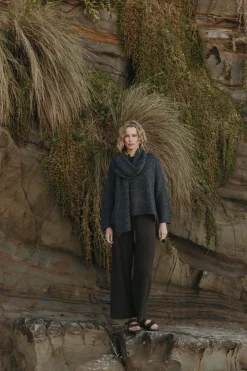 Talamaya Tops|Knitwear|Drift Airy Pullover - Heath Green