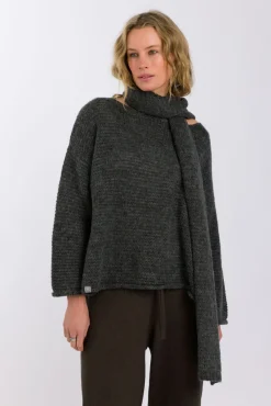 Talamaya Tops|Knitwear|Drift Airy Pullover - Heath Green