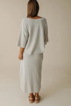 Talamaya Skirts|Retreat Cotton Twist Skirt - Silver & White