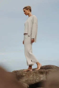 Talamaya Pants|Retreat Cotton Twist Pant - Silver & Salt