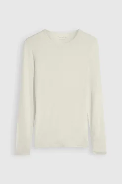 Toorallie Tops|Knitwear|Crew Merino Tee - Warm White