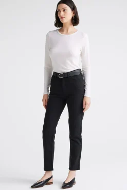 Toorallie Tops|Knitwear|Crew Merino Tee - Warm White