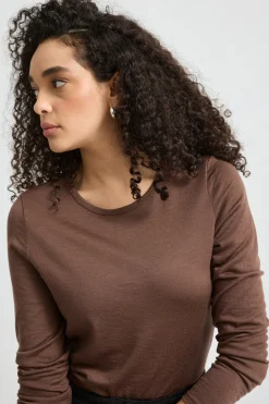 Toorallie Tops|Knitwear|Crew Merino Tee - Espresso