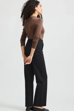 Toorallie Tops|Knitwear|Crew Merino Tee - Espresso