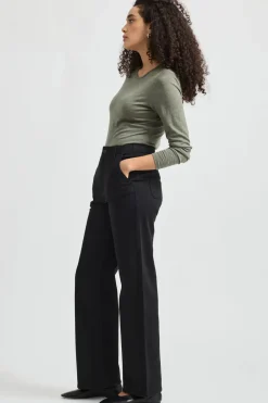 Toorallie Tops|Knitwear|Crew Merino Tee - Bay Leaf