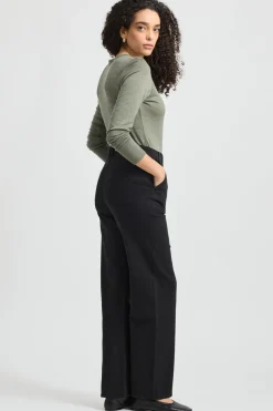 Toorallie Tops|Knitwear|Crew Merino Tee - Bay Leaf