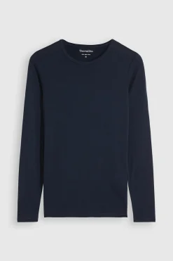 Toorallie Tops|Knitwear|Crew Merino Tee - Navy