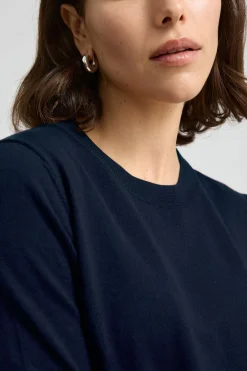 Toorallie Knitwear|Fine Merino Crew - Navy