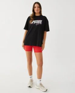 Upstate Tops|Hustle Tee- Black Bars