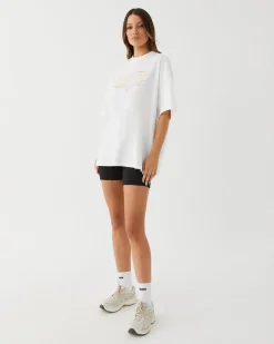 Upstate Tops|Hustle Tee- White Bars