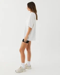 Upstate Tops|Hustle Tee- White Bars