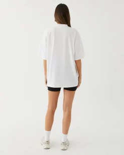 Upstate Tops|Hustle Tee- White Bars