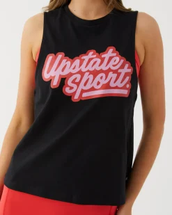 Upstate Tops|Unwind Tank- Black Bubble