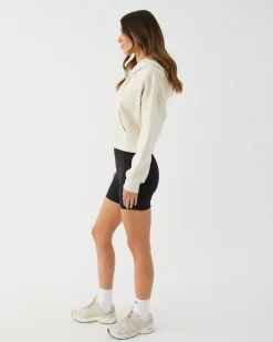 Upstate Jumpers|Zip Through Cropped Hoodie- Chalk Multi