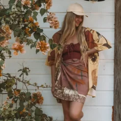 Wandering Folk Toggle Menu|Tops|Glades Over Swim Shirt - Chamomile
