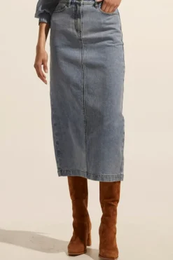 Zoe Kratzmann Skirts|Accord Skirt - Washed Denim