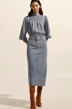 Zoe Kratzmann Skirts|Accord Skirt - Washed Denim