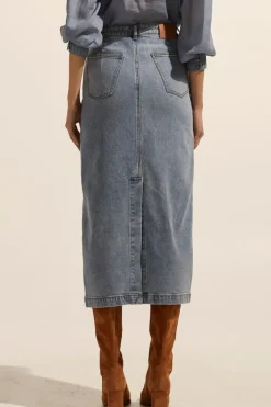 Zoe Kratzmann Skirts|Accord Skirt - Washed Denim