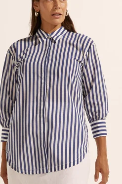 Zoe Kratzmann Tops|Agile Top - Navy Stripe