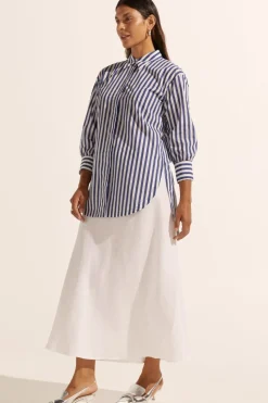 Zoe Kratzmann Tops|Agile Top - Navy Stripe