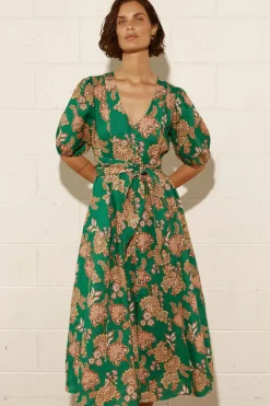 Zoe Kratzmann Dresses|Ebb Dress - K'gari Palm Green