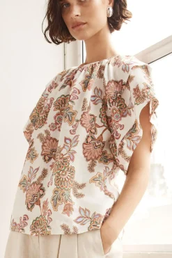 Zoe Kratzmann Tops|Flout Top - K'gari Cream