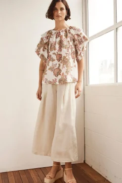 Zoe Kratzmann Tops|Flout Top - K'gari Cream