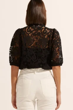 Zoe Kratzmann Tops|Parade Lace Top - Black
