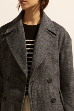 Zoe Kratzmann Jackets & Coats|Pillar Coat - Black Mini Check