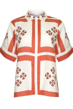 Zoe Kratzmann Tops|Pixel Top - Tamarillo Scarf